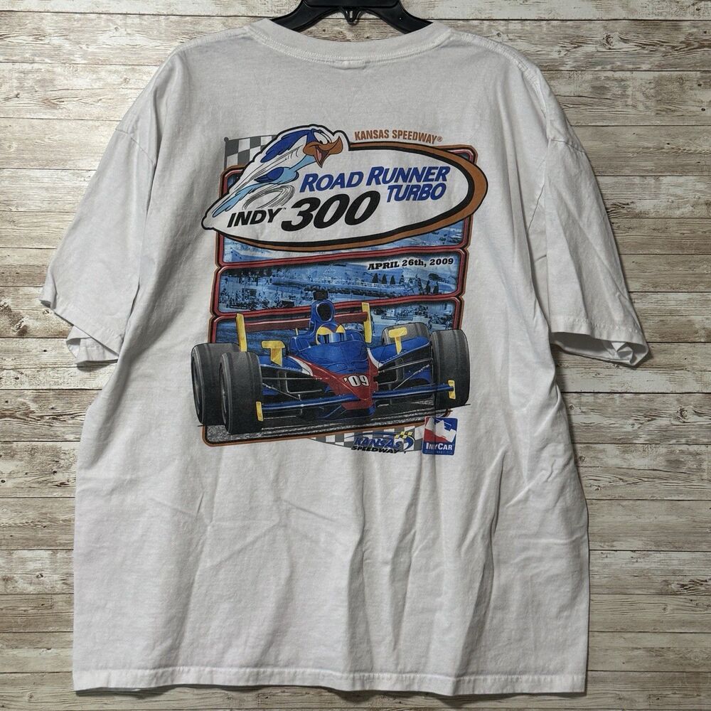 Indy Car Racing Kansas Speedway 2009 Road Runner Turbo Indy 300 Shirt XXL